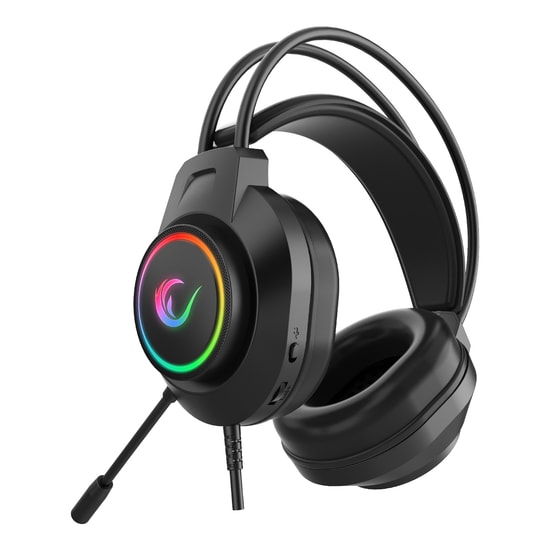 Rampage RM-K55 Kipchak Siyah Oyuncu Kulaklığı - RGB, 7.1 Surround, Type-C, Mikrofonlu, 50mm Sürücü