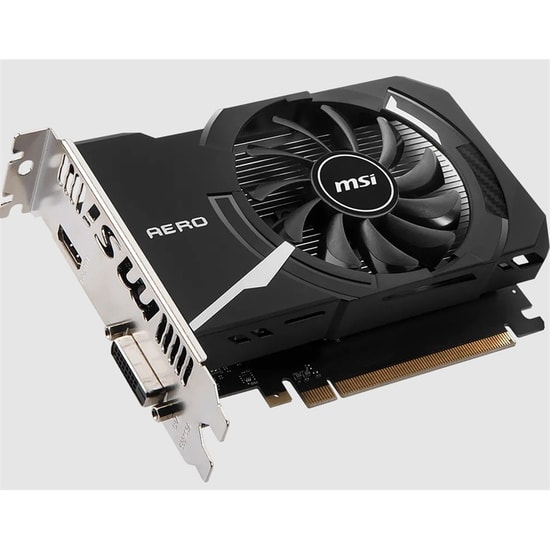 MSI GeForce GT 1030 AERO ITX 2GD4 OC Ekran Kartı (GT1030-AERO-2GD4-OC) - 2GB DDR4, 64 Bit, PCIe 3.0, HDMI, DVI, DX12