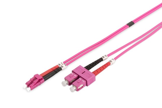 Digitus Fiber Optik Multimode Pembe 1 Metre OM4 LC/SC Patch Kablo (DK-2532-01-4) - Yüksek Hızlı Veri Aktarımı