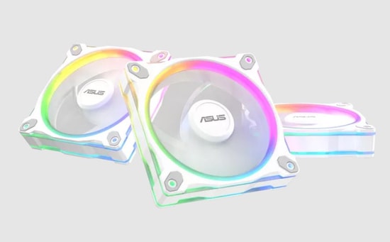 ASUS Prime MR120 ARGB 120mm Beyaz Kasa Fanı - 3'lü Paket, 1600RPM, Aura Sync, PWM, Çift Taraflı ARGB, Sessiz Soğutma