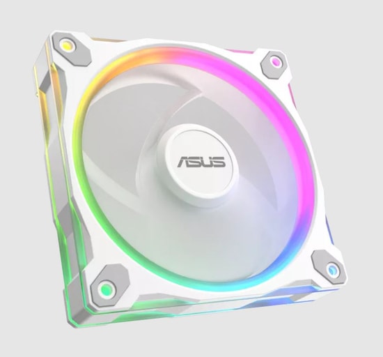 ASUS Prime MR120 ARGB 120mm Beyaz Kasa Fanı - 3'lü Paket, 1600RPM, Aura Sync, PWM, Çift Taraflı ARGB, Sessiz Soğutma