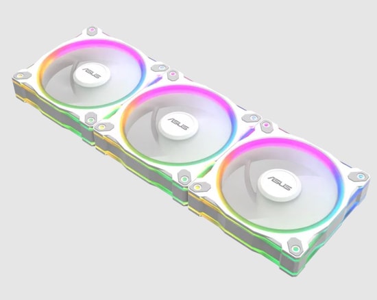 ASUS Prime MR120 ARGB 120mm Beyaz Kasa Fanı - 3'lü Paket, 1600RPM, Aura Sync, PWM, Çift Taraflı ARGB, Sessiz Soğutma
