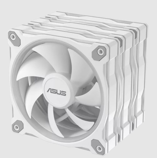ASUS Prime MR120 ARGB 120mm Beyaz Kasa Fanı - 3'lü Paket, 1600RPM, Aura Sync, PWM, Çift Taraflı ARGB, Sessiz Soğutma