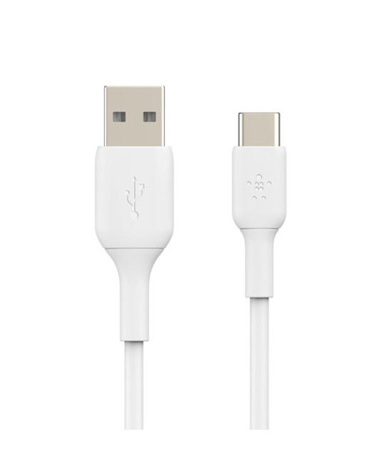 Belkin USB-A - Type-C 1 Metre Beyaz Data & Hızlı Şarj Kablosu - 15W BoostCharge, 0.48 Gbps Veri Hızı, (CAB001BT1MWH)