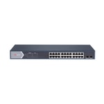 Hikvision DS-3E1526P-SI Smart PoE Switch - 24 Port Gigabit PoE, 2 SFP Uplink, L2 Yönetilebilir, Rackmount, 370W PoE
