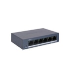 Hikvision DS-3E0106MP-E/M Fast Ethernet POE Switch - 4 Port PoE, 2 Uplink, 45W PoE Bütçe, 10/100 Mbps Hız, Yönetilemez