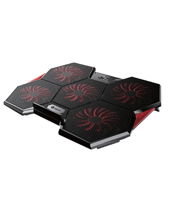 Dexim DNA004 Siyah Gaming Notebook Soğutucu - 5 Fanlı, LED'li, 1400 RPM, 17'' Altı Uyumlu, 2 USB Portlu, Metal Izgara
