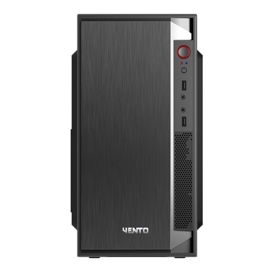 VENTO VS119S 350W Siyah Micro ATX Kasa - Mini Tower, 4 Fan Kapasitesi, USB 3.2, Mikrofon Kulaklık Girişli, 370x173x350cm