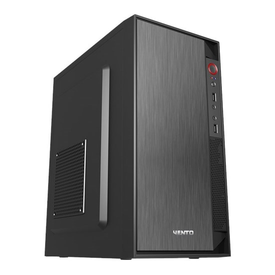 VENTO VS119S 350W Siyah Micro ATX Kasa - Mini Tower, 4 Fan Kapasitesi, USB 3.2, Mikrofon Kulaklık Girişli, 370x173x350cm