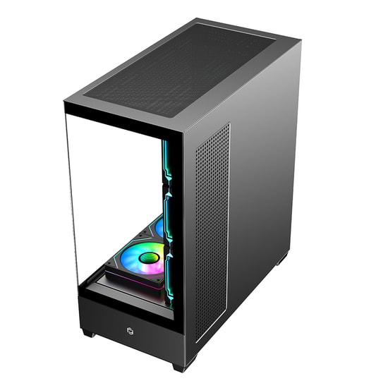 Frisby FC-9560G NOVA-X 650W 80+ ARGB Siyah Mid Tower Kasa - 7 Fan, E-ATX, Temperli Cam, USB 3.0, Type-C