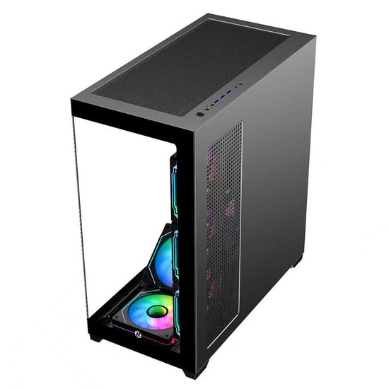 Frisby FC-9565G Dominator 650W 80+ ARGB Siyah Mid Tower Kasa - 7 Fan, E-ATX,  Temperli Cam, USB 3.0, Type-C