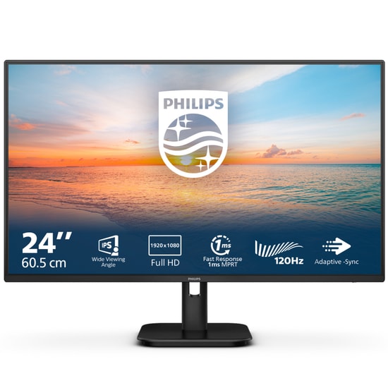 Philips 24E1N1100A/01 23.8" Full HD IPS Monitör - 1ms, 100Hz, VGA, HDMI, Hoparlör, Adaptive-Sync, Flicker-Free, VESA