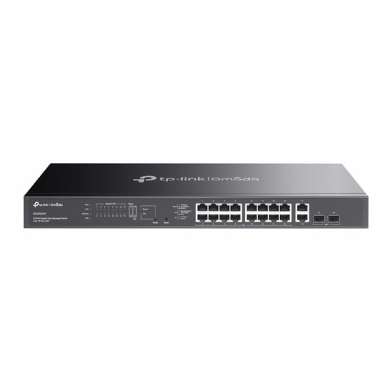 TP-Link Omada ES220GMP 16 Port Gigabit PoE Switch - PoE+ 250W, 2xUplink, 2xSFP, Yönetilebilir, Rackmount, Metal Kasa