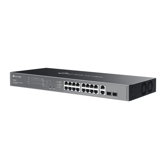 TP-Link Omada ES220GMP 16 Port Gigabit PoE Switch - PoE+ 250W, 2xUplink, 2xSFP, Yönetilebilir, Rackmount, Metal Kasa