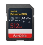 SanDisk Extreme Pro 512GB SDXC UHS-II V90 Hafıza Kartı - 300MB/s Okuma/Yazma, 8K UHD Video (SDSDXDM-512G-GN4IN)