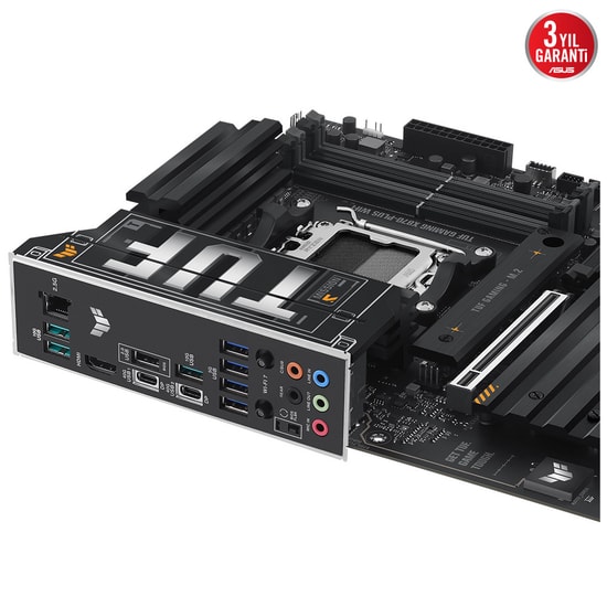 ASUS TUF GAMING X870-PRO WIFI7 W NEO AMD X870 Anakart - AM5, DDR5 9600 MHz, 4xM.2, USB4, WiFi 7, 5Gb LAN, ATX