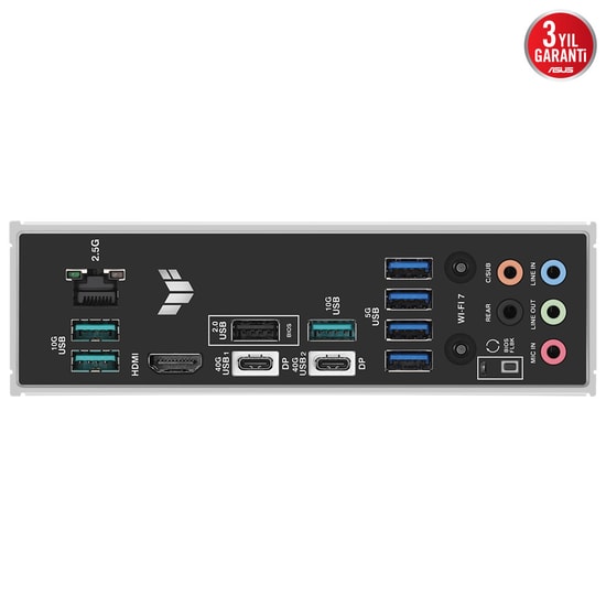 ASUS TUF GAMING X870-PRO WIFI7 W NEO AMD X870 Anakart - AM5, DDR5 9600 MHz, 4xM.2, USB4, WiFi 7, 5Gb LAN, ATX