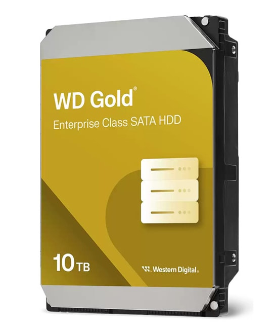 WD Gold 10TB Kurumsal Sınıf 3.5" SATA HDD (WD103KRYZ) - 262MB/s, 7200RPM, CMR, 256MB Cache, OptiNAND Enterprise Disk