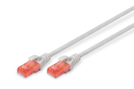 Digitus CAT6 Gri Patch Kablo (DK-1617-070) - 7 Metre, U/UTP, 250MHz, Yangına Dayanıklı, PoE Ready, 26AWG