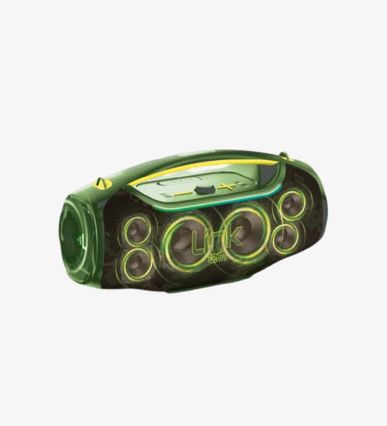 Linktech M426 Premium 450W Ekstra Bas RGB Kamuflaj Bluetooth Hoparlör - Mikrofonlu, TWS, USB, TF Kart, AUX, LPS-M426