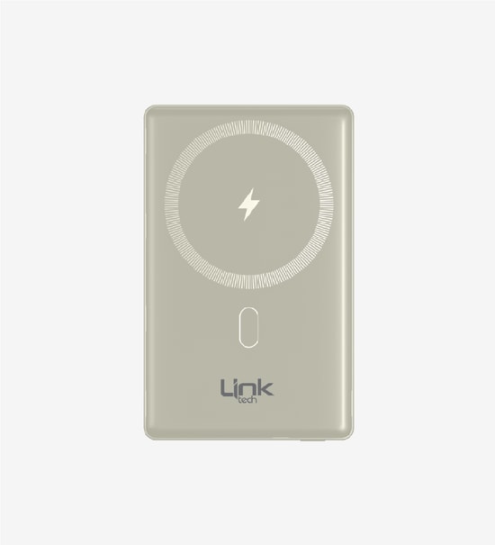 LinkTech WP15 Premium 5000mAh 15W Kablosuz Powerbank Altın - 20W Kablolu Şarj, Ultra İnce, Type-C, (LPP-WP15) 