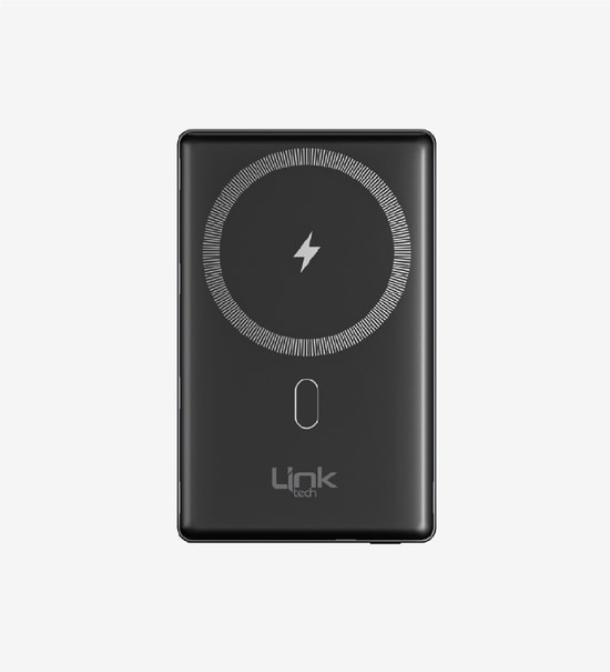 LinkTech WP15 Premium 5000mAh 15W Kablosuz Powerbank Siyah - 20W Kablolu Şarj, Ultra İnce, Type-C, (LPP-WP15) 