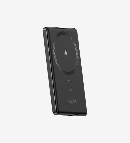 LinkTech WP15 Premium 5000mAh 15W Kablosuz Powerbank Siyah - 20W Kablolu Şarj, Ultra İnce, Type-C, (LPP-WP15) 