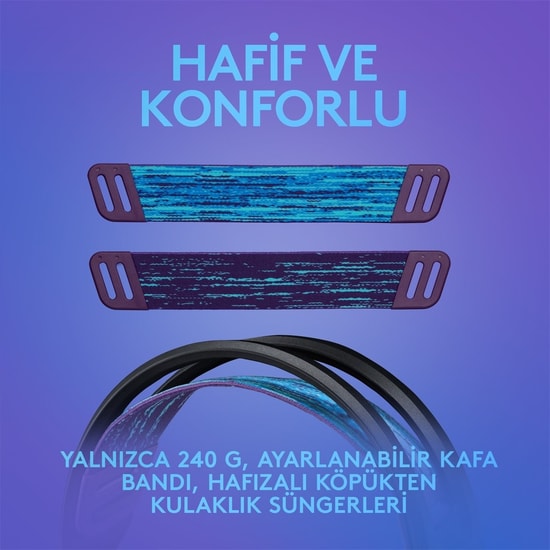 Logitech G335 Siyah Kablolu Oyuncu Kulaklığı (981-000978) - 3.5mm, Hafif Tasarım, Gürültü Önleyici Mikrofon, Stereo Ses