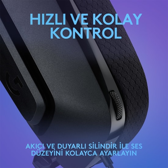 Logitech G335 Siyah Kablolu Oyuncu Kulaklığı (981-000978) - 3.5mm, Hafif Tasarım, Gürültü Önleyici Mikrofon, Stereo Ses