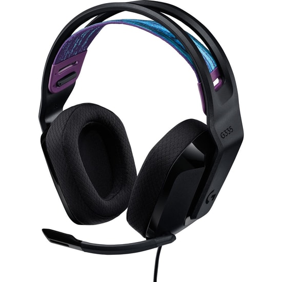 Logitech G335 Siyah Kablolu Oyuncu Kulaklığı (981-000978) - 3.5mm, Hafif Tasarım, Gürültü Önleyici Mikrofon, Stereo Ses