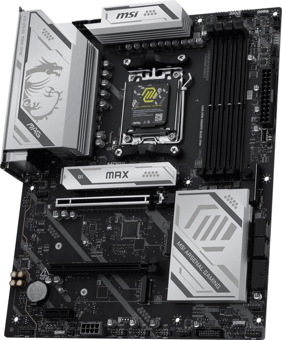 MSI MAG X870E Gaming Max Wifi Amd AM5 Anakart - DDR5 8200MHz (OC), 3xM.2, USB 40Gbps, 5Gbit LAN, WiFi 7, RGB, ATX