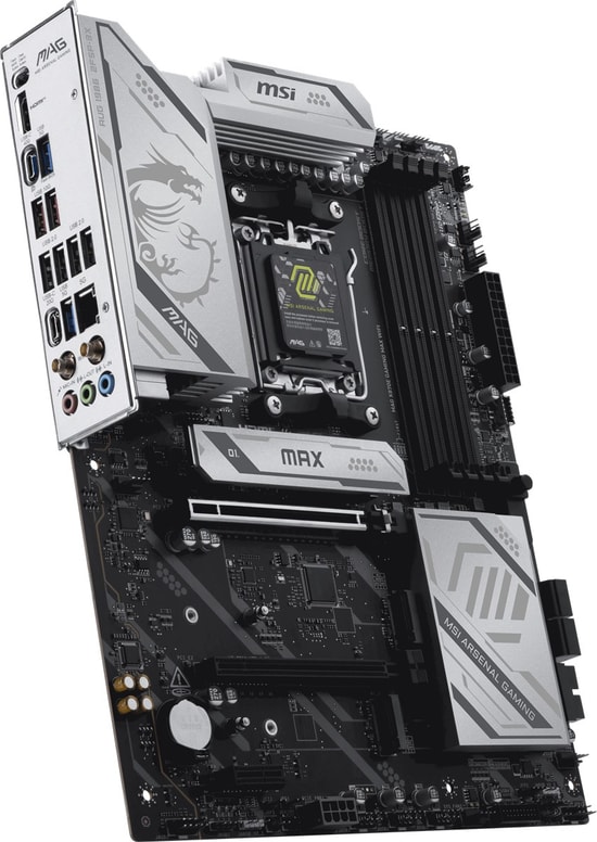 MSI MAG X870E Gaming Max Wifi Amd AM5 Anakart - DDR5 8200MHz (OC), 3xM.2, USB 40Gbps, 5Gbit LAN, WiFi 7, RGB, ATX