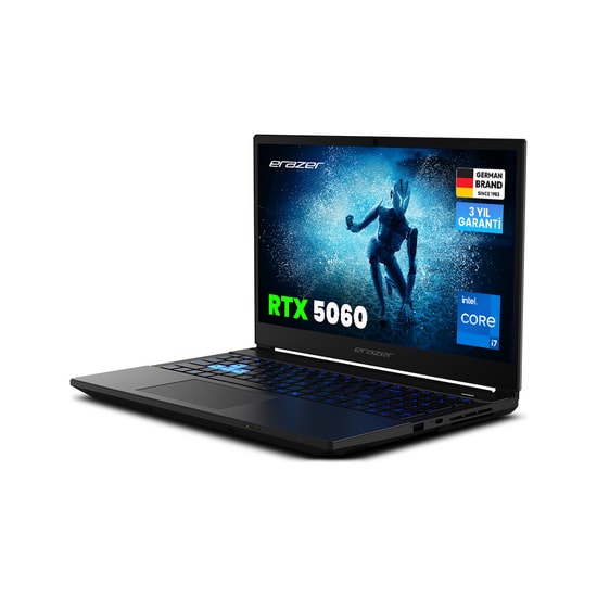 ERAZER Deputy 15 P1 (MD62762) i7-13620H RTX 5060 Gaming Laptop - 16GB RAM, 1TB SSD, 15.6" FHD 144Hz Ekran, Win 11 Home