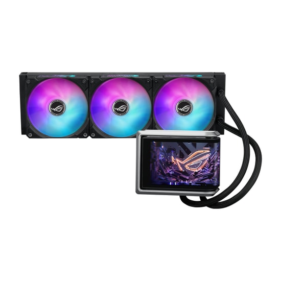 ASUS ROG Ryuo IV 360 ARGB Siyah Sıvı CPU Soğutucu (90RC01N1-B0EAY0) - 6.67" AMOLED Ekran, 3x120mm ARGB Fan, Asetek Gen8