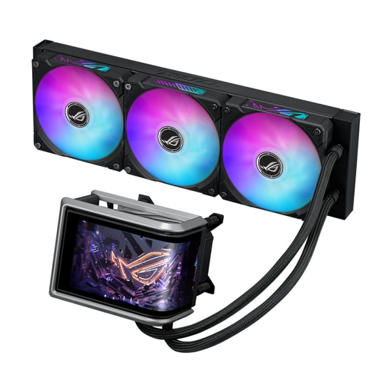 ASUS ROG Ryuo IV 360 ARGB Siyah Sıvı CPU Soğutucu (90RC01N1-B0EAY0) - 6.67" AMOLED Ekran, 3x120mm ARGB Fan, Asetek Gen8