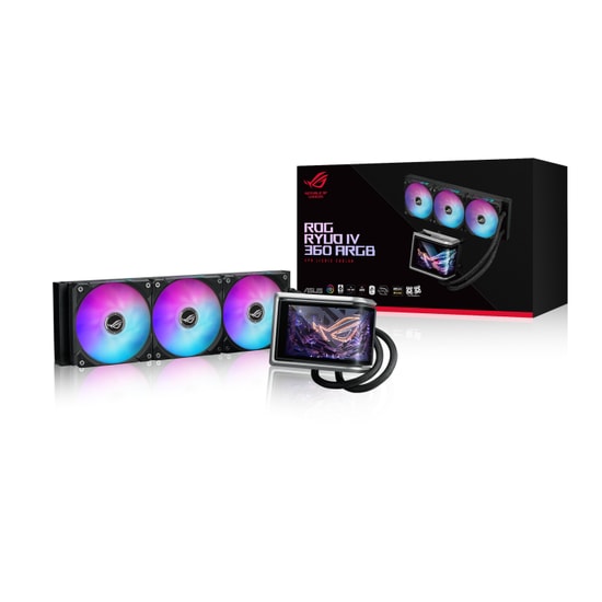 ASUS ROG Ryuo IV 360 ARGB Siyah Sıvı CPU Soğutucu (90RC01N1-B0EAY0) - 6.67" AMOLED Ekran, 3x120mm ARGB Fan, Asetek Gen8