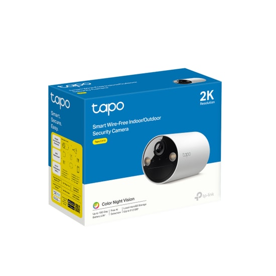 TP-Link Tapo C410 (Tekli) 2K 3MP Şarjlı WiFi Güvenlik Kamerası - 1296p, 9m Renkli Gece Görüş, 3mm Lens, microSD Desteği