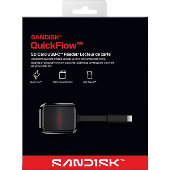 SanDisk QuickFlow SD USB-C Kart Okuyucu (SDDR-C751-GNANN) - UHS-I/II, 250MB/s Okuma, 170MB/s Yazma, Taşınabilir
