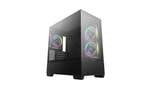 DeepCool CG380-3F Siyah Micro-ATX Oyuncu Kasası - 3x ARGB Fan, Mesh Panel, Temperli Cam, USB 3.0, Type-C