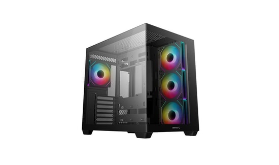 DeepCool CG530-4F Siyah Mid-Tower ATX Oyuncu Kasa - 4x ARGB Fan, Temperli Cam, 360mm Radyatör Desteği, Geniş İç Hacim
