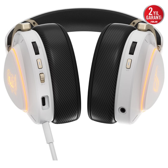 ASUS ROG Delta II KJP Beyaz Kablosuz Oyuncu Kulaklığı (90YH04C0-BHUA10) - 2.4GHz, Bluetooth, DFlow Audio, Geniş Bant