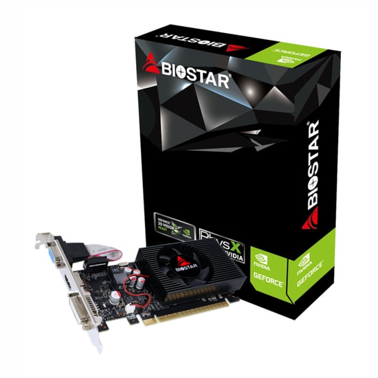 Biostar GeForce GT 730 2GB DDR3 Ekran Kartı (VN7313THX1) - 128 Bit, LP, DVI, VGA, HDMI, 700MHz GPU, PCI Express 2.0