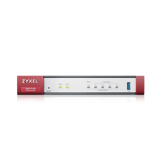 ZYXEL ZyWALL USG FLEX 100H 1 Yıl Lisanslı Firewall UTM Bundle - 4000Mbps Güvenlik Duvarı, 8 x 1GbE Port, USB, Fansız