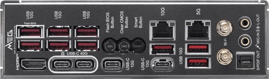 MSI MEG X870E ACE MAX Amd AM5 ATX Anakart - DDR5 8400MHz (OC), USB 40Gbps, 5xM.2, HDMI, 2xType-C, DP, 10G+5G LAN, WiFi 7