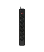 Dexim SP06AG 6 Port Akım Koruyuculu Siyah Priz (DCP006) - Topraklama, 1.8M Kablo, Dalgalanma Koruması, 2400W
