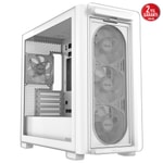 ASUS A23 Plus Beyaz mATX PC Kasası (90DC00K3-B19010) - 360mm Radyatör, 380mm Ekran Kartı, Gizli Konnektör, 4x ARGB Fan