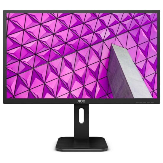 AOC 24P1 23.8" Full HD Pivot Siyah IPS Monitör - 1920x1080, 60Hz, 5ms, HDMI/DP/DVI/VGA, USB 3.2, 4W Hoparlör, VESA