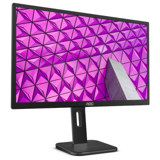 AOC 24P1 23.8" Full HD Pivot Siyah IPS Monitör - 1920x1080, 60Hz, 5ms, HDMI/DP/DVI/VGA, USB 3.2, 4W Hoparlör, VESA
