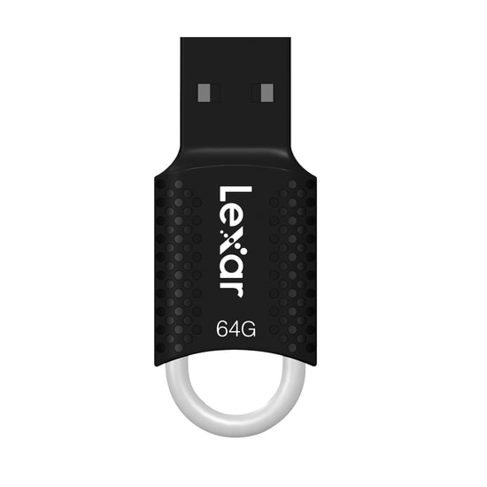 Lexar JumpDrive V40 64GB USB 2.0 Flash Bellek (LJDV40-64GAB) - NAND, Taşınabilir, Tak Çalıştır, Siyah Anahtarlık