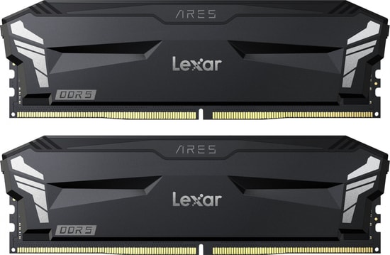 Lexar Ares 32GB (2x16GB) DDR5 6000MHz CL30 RAM (LD5U16G60C300A-RGD) - Soğutuculu, UDIMM, 1.35V 288 Pin, Siyah Dual Paket